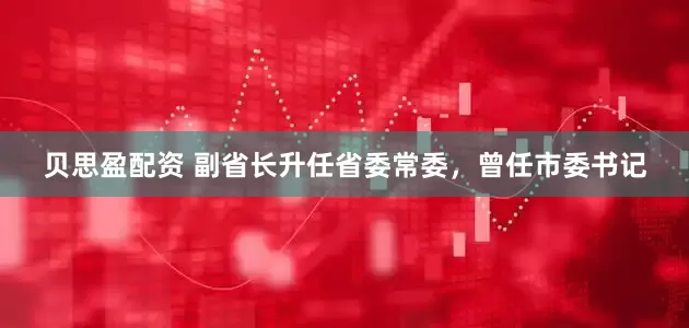 贝思盈配资 副省长升任省委常委，曾任市委书记